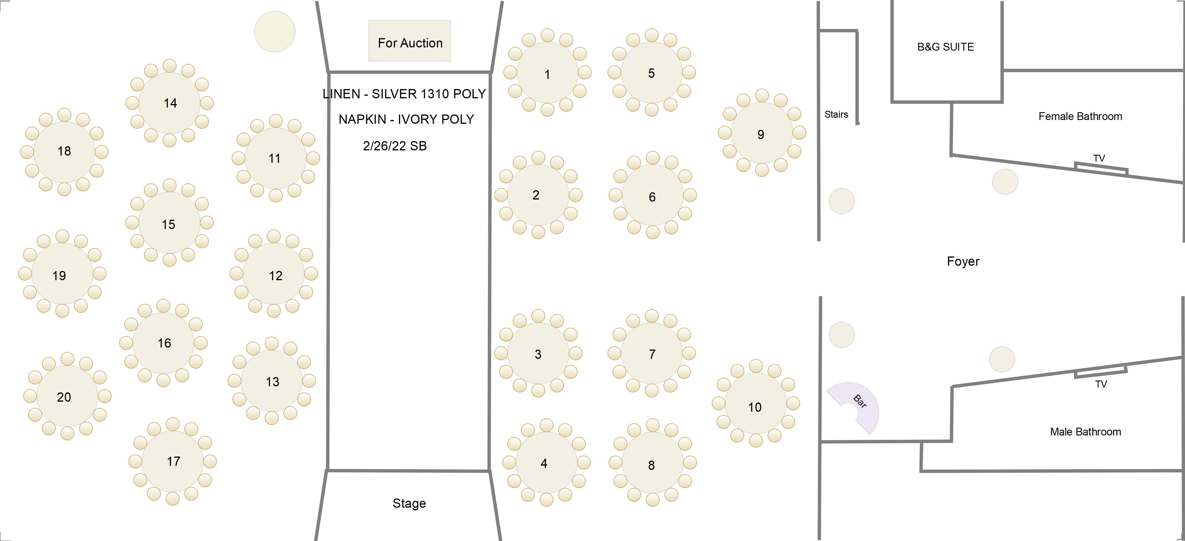 Allure Banqueting Hall floor plan