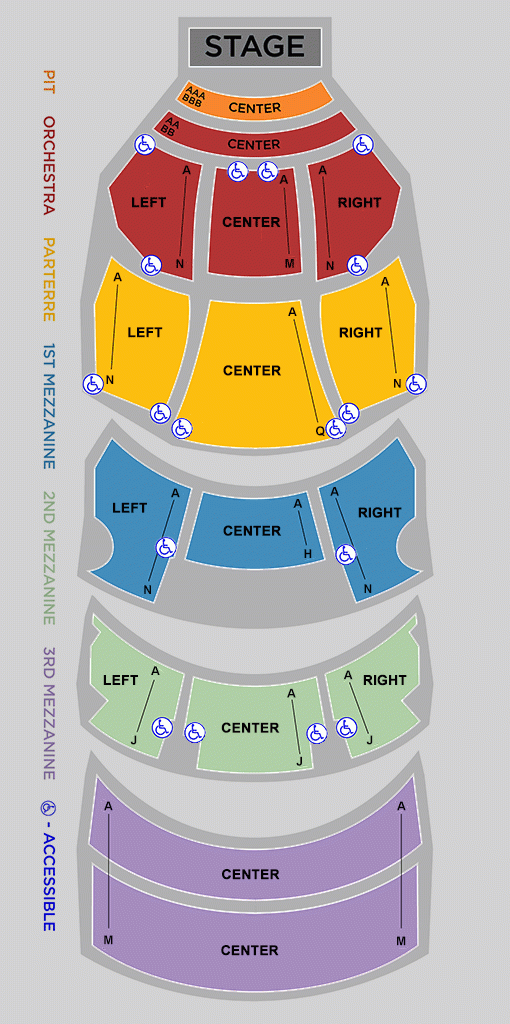 Dolby Theatre Seating chart